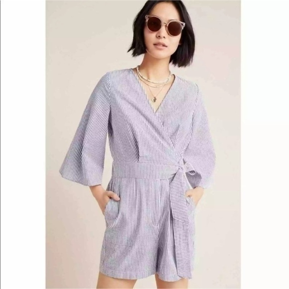NWT Anthropologie AMADI striped cotton Romper